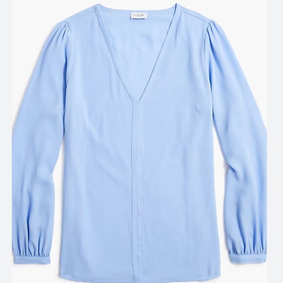 J Crew Factory Printed V-neck top (Lilac) - Picture 2 of 2